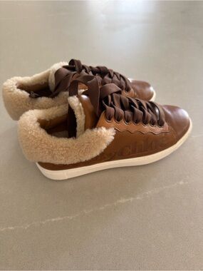 See by Chloe Women’s Shearling-Lined Leather Sneakers
